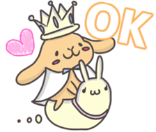 rabbit cute sticker kanarico2 sticker #15137140
