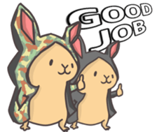 rabbit cute sticker kanarico2 sticker #15137143