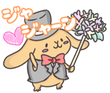 rabbit cute sticker kanarico2 sticker #15137148