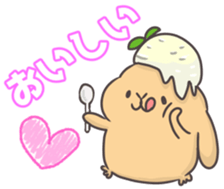 rabbit cute sticker kanarico2 sticker #15137150
