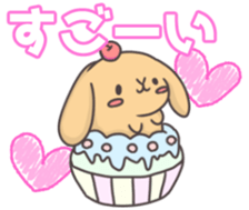 rabbit cute sticker kanarico2 sticker #15137166
