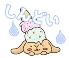 rabbit cute sticker kanarico2 sticker #15137178