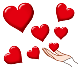 Heart mark & Hand sticker #15137414