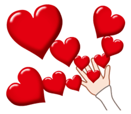 Heart mark & Hand sticker #15137415