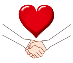 Heart mark & Hand sticker #15137431