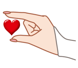 Heart mark & Hand sticker #15137432