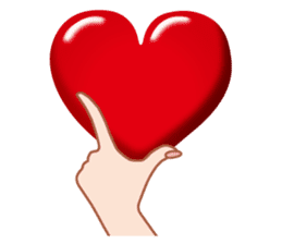 Heart mark & Hand sticker #15137437