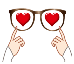 Heart mark & Hand sticker #15137441