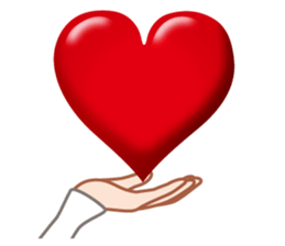 Heart mark & Hand sticker #15137442