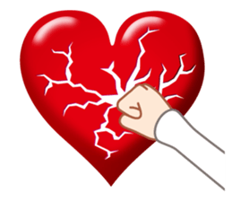 Heart mark & Hand sticker #15137444