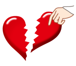 Heart mark & Hand sticker #15137445