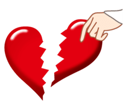 Heart mark & Hand sticker #15137445