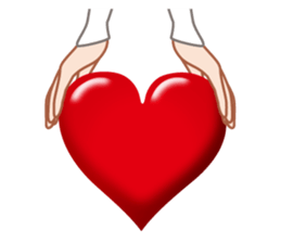 Heart mark & Hand sticker #15137446