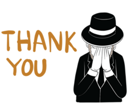 mr. mustache in black suit sticker #15138787