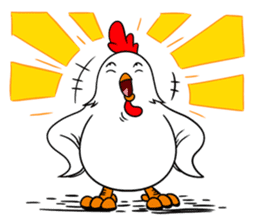 Funny Rooster sticker #15139510