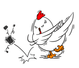 Funny Rooster sticker #15139514