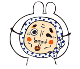 rabbit and octopas4 sticker #15143396