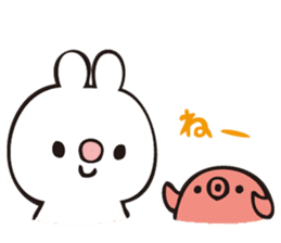 rabbit and octopas4 sticker #15143409