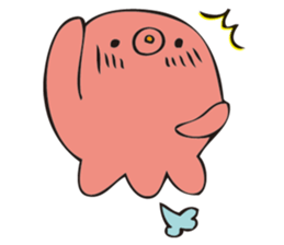 rabbit and octopas4 sticker #15143418