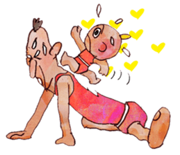 A pro wrestler Brother of red iron2 sticker #15143479