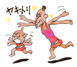 A pro wrestler Brother of red iron2 sticker #15143490