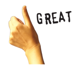 my hand say2 sticker #15143623