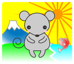 Greeting at New Year's by animals sticker #15143636