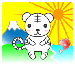 Greeting at New Year's by animals sticker #15143638