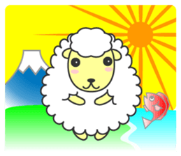 Greeting at New Year's by animals sticker #15143643