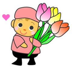 Greeting at New Year's by animals sticker #15143652