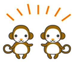 Greeting at New Year's by animals sticker #15143656