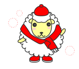 Greeting at New Year's by animals sticker #15143673