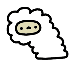 loose and cute Alpaca Sticker sticker #15144740