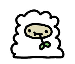 loose and cute Alpaca Sticker sticker #15144747