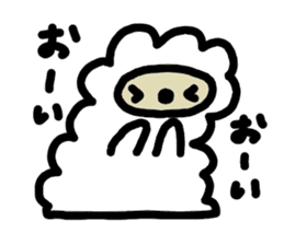 loose and cute Alpaca Sticker sticker #15144748