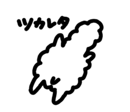 loose and cute Alpaca Sticker sticker #15144753