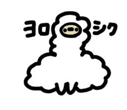 loose and cute Alpaca Sticker sticker #15144754