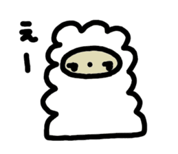 loose and cute Alpaca Sticker sticker #15144755