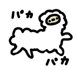 loose and cute Alpaca Sticker sticker #15144756