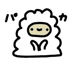 loose and cute Alpaca Sticker sticker #15144757