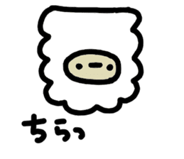 loose and cute Alpaca Sticker sticker #15144763