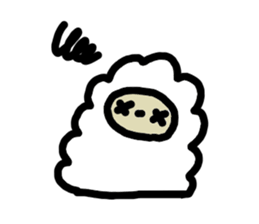 loose and cute Alpaca Sticker sticker #15144764