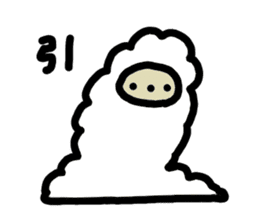 loose and cute Alpaca Sticker sticker #15144766