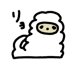loose and cute Alpaca Sticker sticker #15144776