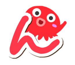 Octopus Sticker (Hiragana version2) sticker #15146315