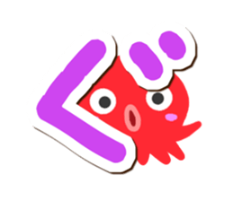 Octopus Sticker (Hiragana version2) sticker #15146318