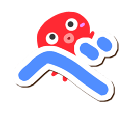Octopus Sticker (Hiragana version2) sticker #15146334