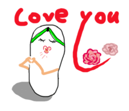 A pair of slippers -now on stage! sticker #15146370