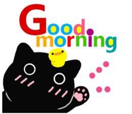 Large font size sticker & pastel & cat sticker #15151046