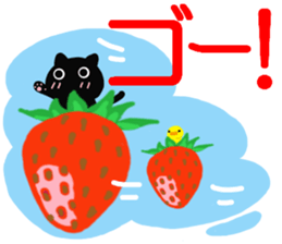 Large font size sticker & pastel & cat sticker #15151076